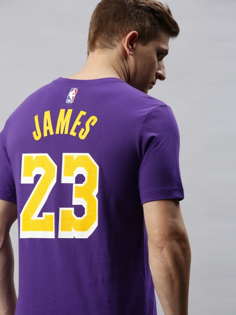 

Nike Men Purple Printed Round Neck T-shirt