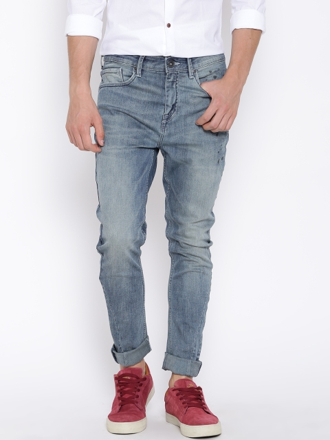

United Colors of Benetton Blue Washed Paint Splatter Effect Jeans