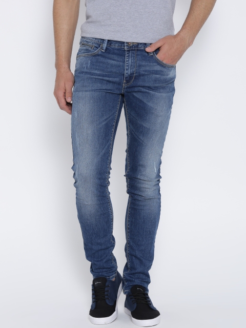 

United Colors of Benetton Blue Washed Super Skinny Stretchable Jeans