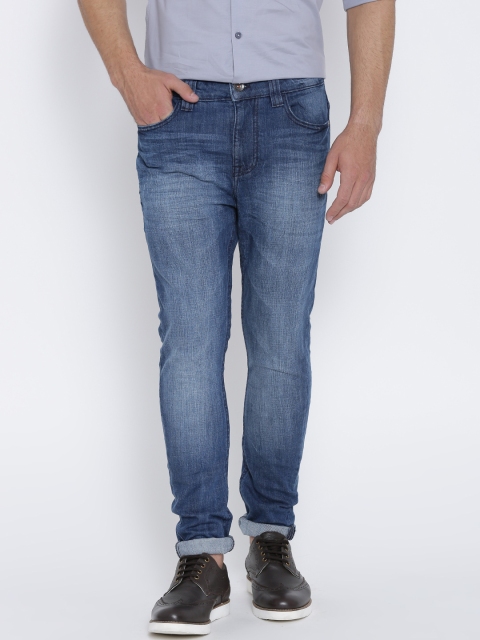 

United Colors of Benetton Blue Washed Carrot Fit Stretchable Jeans