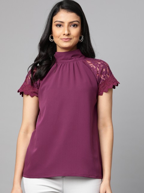 

plusS Women Purple Solid Top