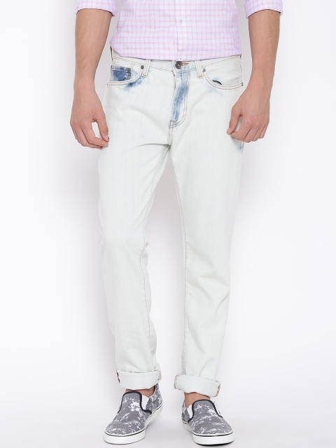 

United Colors of Benetton Off-White Washed Effect Slim Jeans