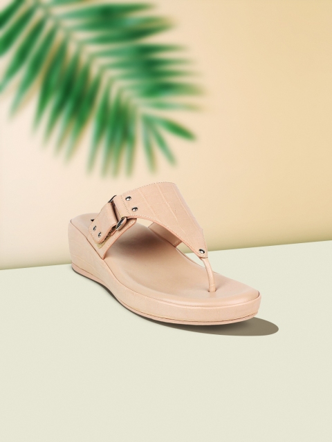 

Sherrif Shoes Women Nude-Coloured Solid Wedges