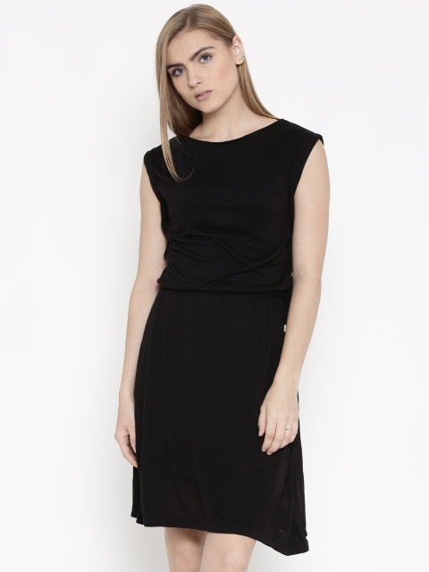 

United Colors of Benetton Black A-Line Dress