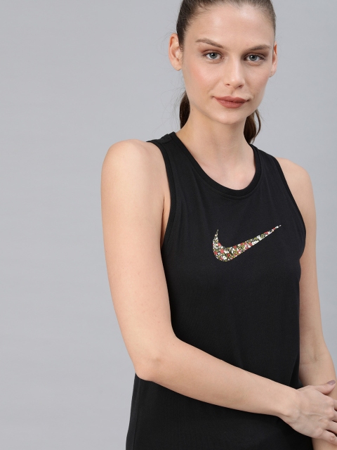 

Nike Women Black Printed Dri-Fit Tank Top