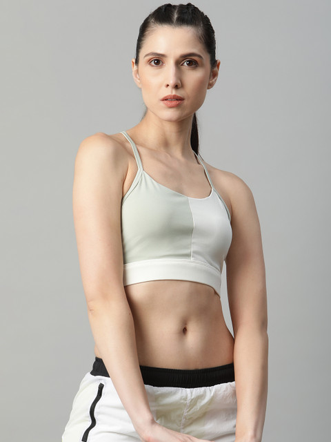 

HRX By Hrithik Roshan Women North Sea , Moonlit Ocean Rapid-Dry Antimicrobial Running Bra, Off white