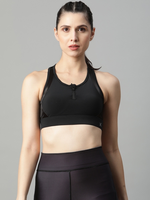 

HRX By Hrithik Roshan Women Black Solid Rapid-Dry Antimicrobial Training Bra HR_SS21_W_BA