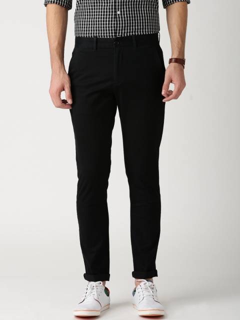 

ether Men Black Casual Regular Fit Trousers