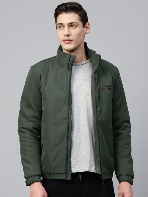 

Fort Collins Men Green Solid Lightweight Tailored Jacket