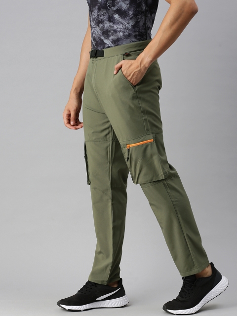 

HRX By Hrithik Roshan Men Olive Green Solid Rapid-Dry Anti-Static Outdoor Trousers