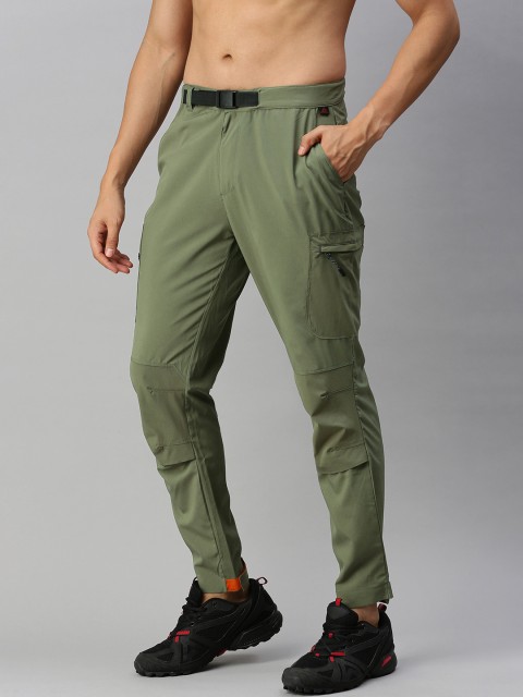 

HRX By Hrithik Roshan Men Green Regular Mid-Rise Rapid-Dry Anti-Static Outdoor Trousers