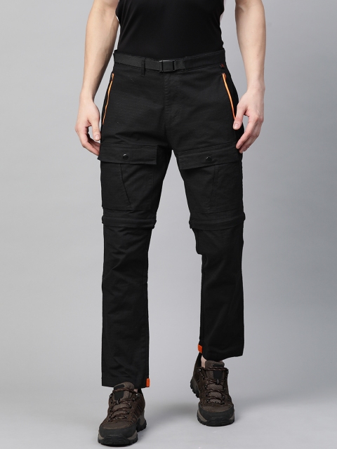 

HRX By Hrithik Roshan Men Jet Black Detachable Outdoor Trousers