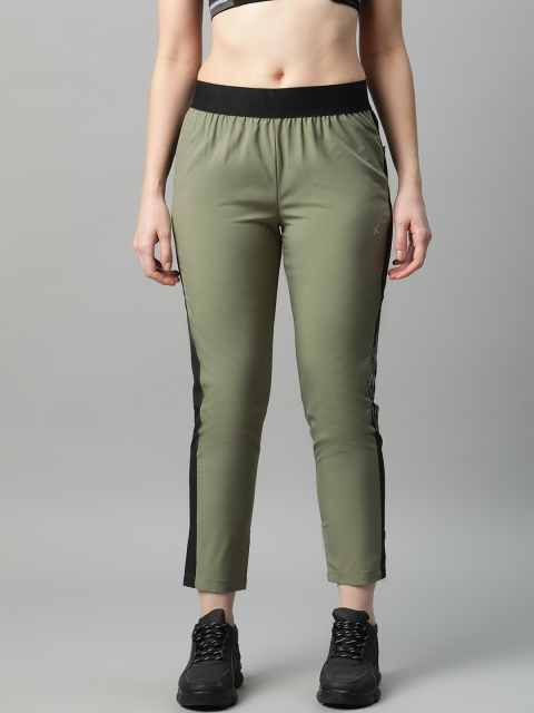 

HRX by Hrithik Roshan Women Olive Green Solid Regular Fit Rapid-Dry Running Track Pants