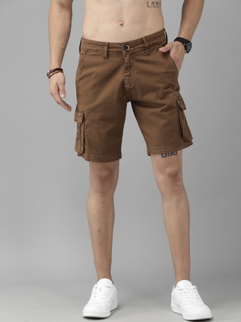 

Roadster Men Brown Solid Regular Fit Chino Shorts