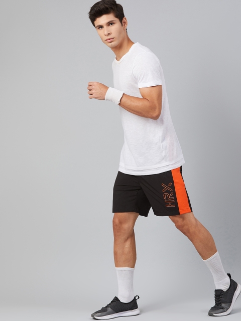 

HRX By Hrithik Roshan Men Jet Black Solid Mid-Rise Rapid-Dry Racketsport Shorts