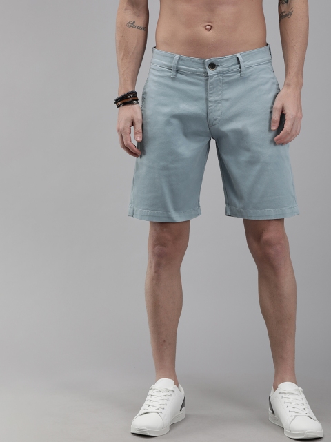

Roadster Men Blue Solid Regular Fit Chino Shorts