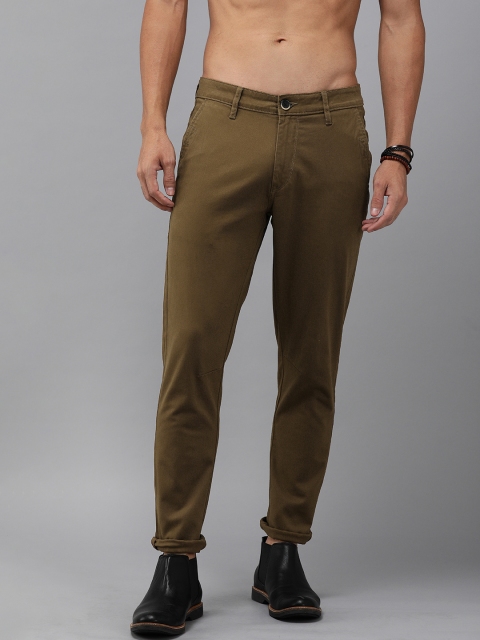 

Roadster Men Khaki Regular Fit Solid Chinos