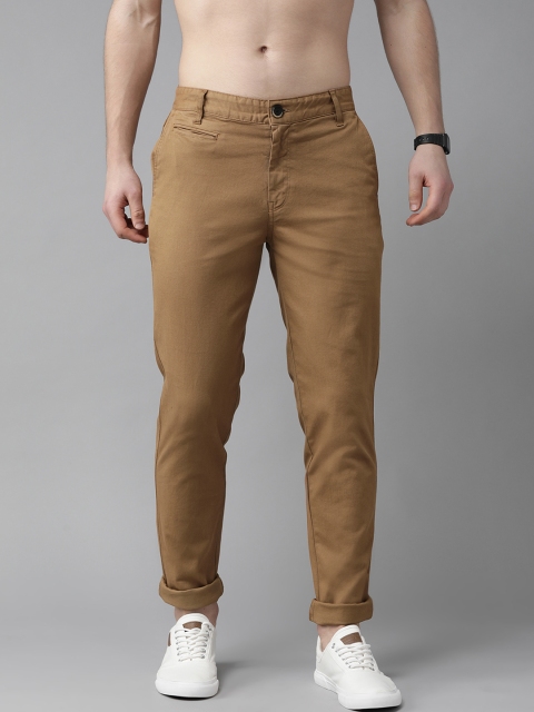 

Roadster Men Khaki Regular Fit Solid Trousers