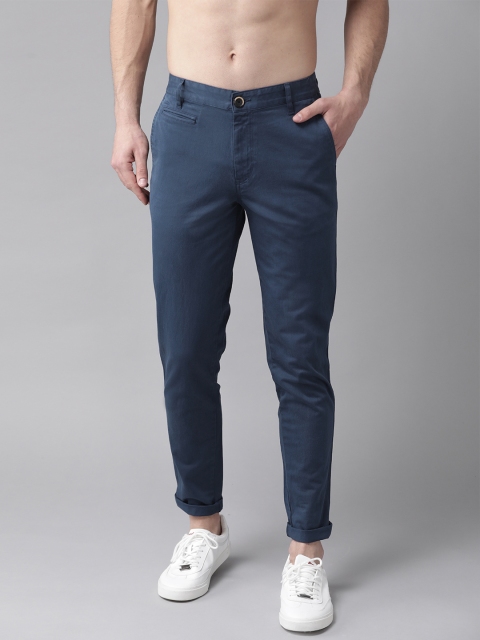 

Roadster Men Navy Blue Slim Fit Solid Chinos