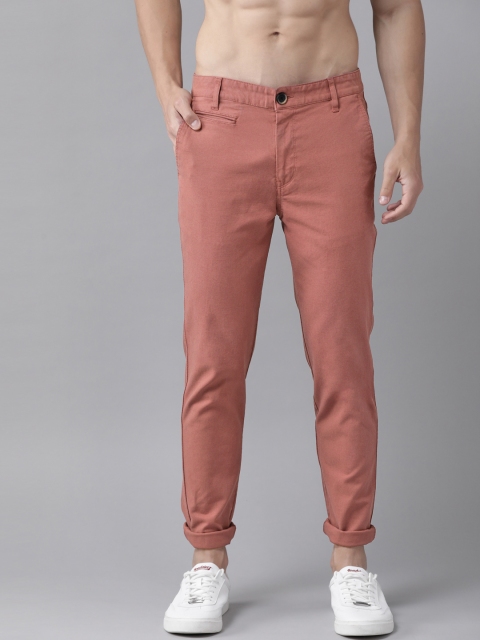 

Roadster Men Mauve Regular Fit Solid Trousers