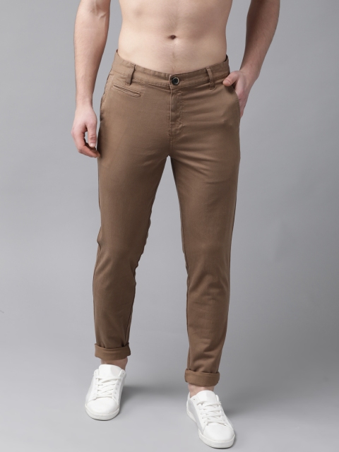 

Roadster Men Brown Slim Fit Solid Chinos