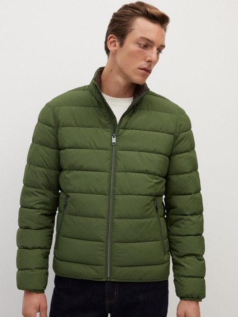 

MANGO MAN Men Green Solid Sustainable Water Resistant Puffer Jacket