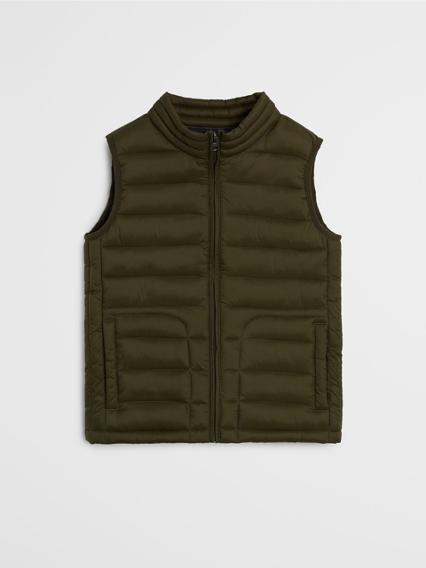 

Mango Kids Boys Olive Green Solid Padded Jacket