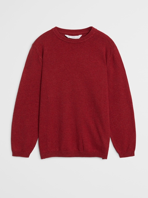 

Mango Kids Boys Red Solid Pullover
