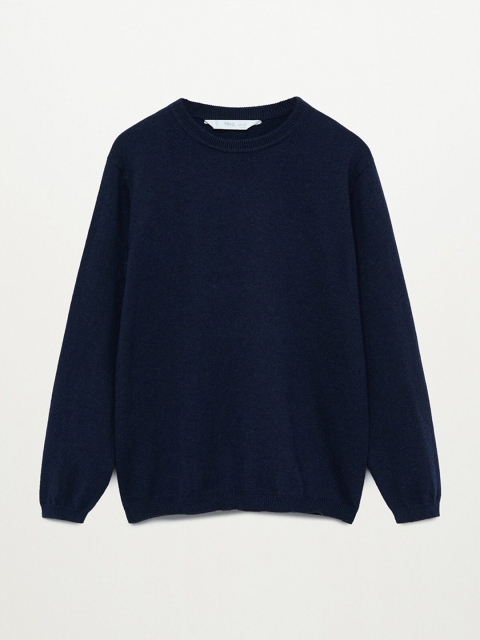 

Mango Kids Boys Navy Blue Solid Pullover