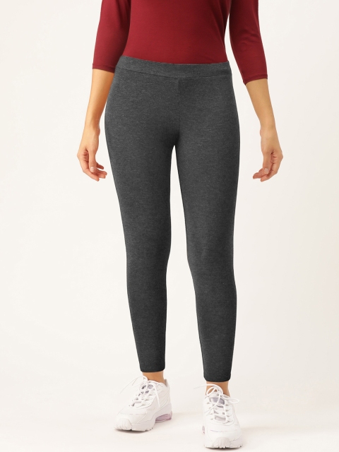 

MANGO Women Charcoal Grey Solid Tights