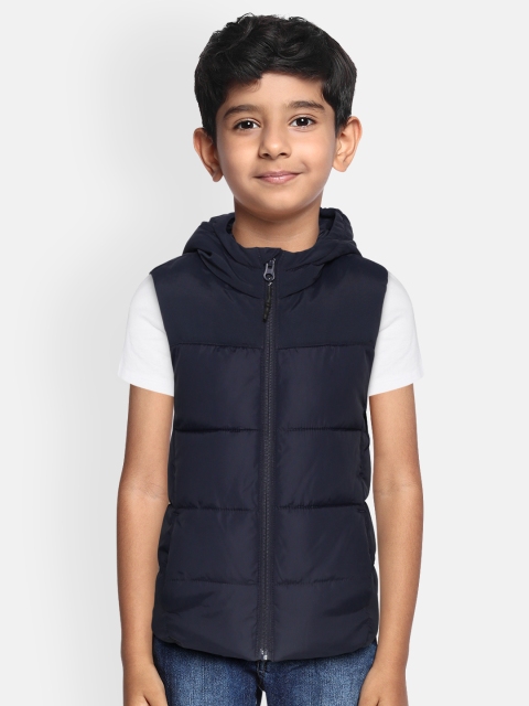 

Mango Kids Boys Navy Blue Solid Puffer Jacket