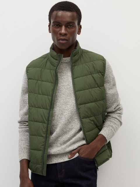 

MANGO MAN Men Green Solid Sustainable Water Resistant Puffer Jacket