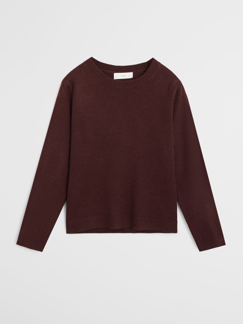 

Mango Kids Girls Burgundy Solid Pullover Sweater