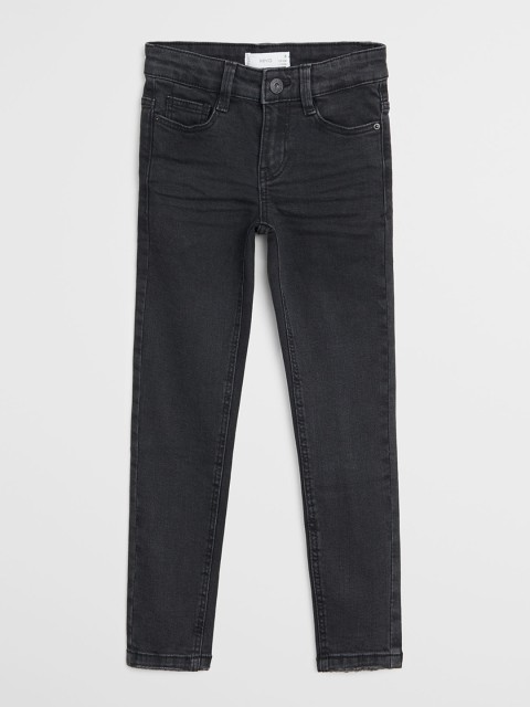 

Mango Kids Boys Black Slim Fit Mid-Rise Clean Look Stretchable Jeans