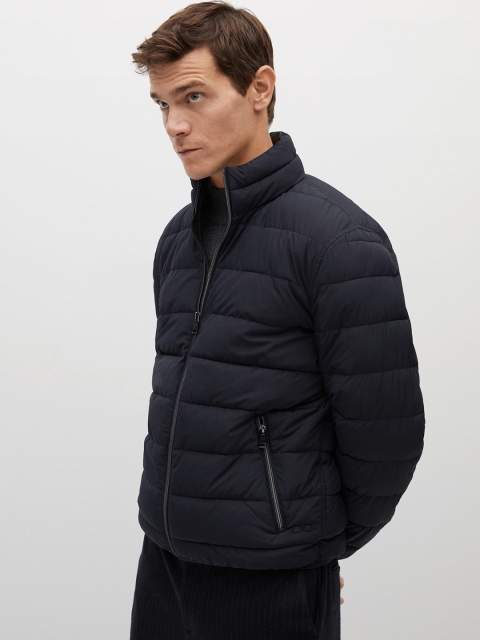 

MANGO MAN Men Navy Blue Solid Sustainable Water Resistant Puffer Jacket