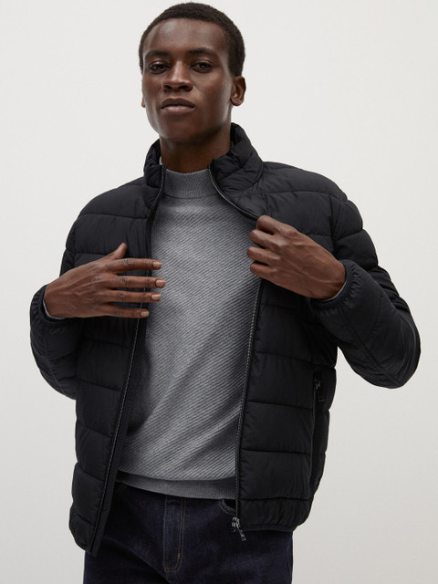 

MANGO MAN Men Black Solid Sustainable Water Resistant Puffer Jacket
