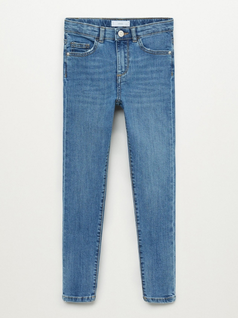 

Mango Kids Girls Blue Skinny Fit Mid-Rise Clean Look Stretchable Jeans