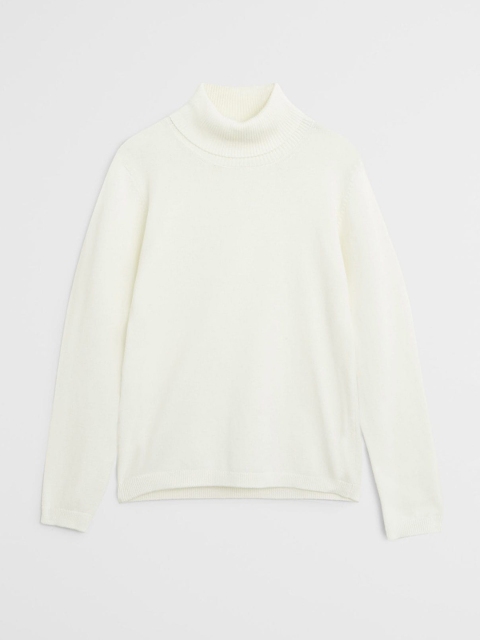 

Mango Kids Girls White Solid Pullover