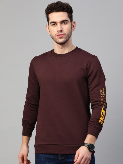 

SPYKAR Men Maroon Solid Sweatshirt