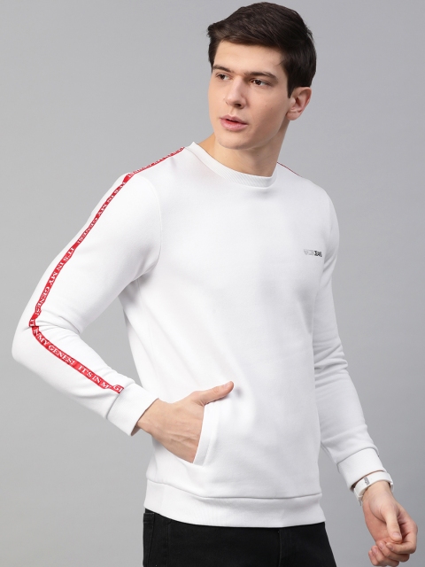 

SPYKAR Men White & Red Solid Sweatshirt