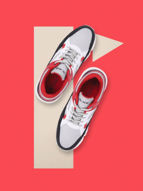 

Duke Men Grey & Red Synthetic Walking Shoes