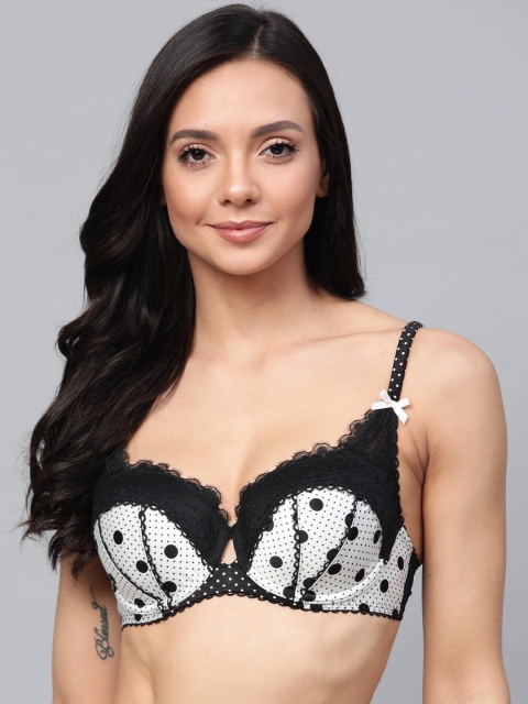 

Marks & Spencer White & Black Printed Underwired Lightly Padded Everyday Bra T817735