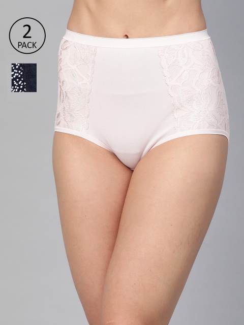 

Marks & Spencer Women Pack of 2 Self Design Hipster Briefs T326888, Pink