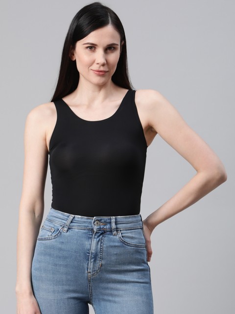 

Marks & Spencer Solid Black Solid Innerwear Vest T327900BLACK