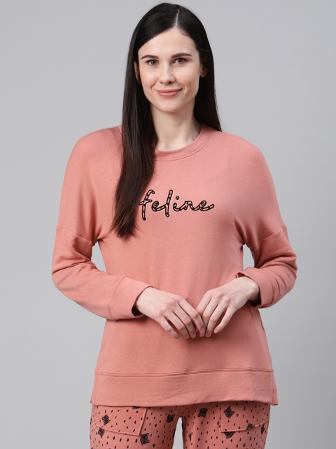

Marks & Spencer Women Pink Printed Lounge T-shirts