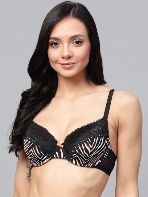 

Marks & Spencer Black & White Printed Underwired Lightly Padded Everyday Bra T338771