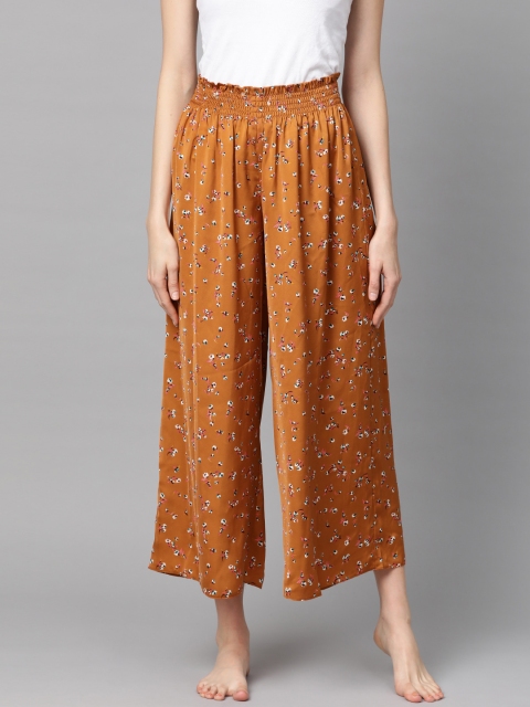 

Marks & Spencer Women Brown Floral Printed Lounge Pants