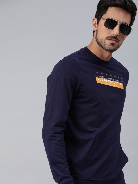 

Louis Philippe Sport Men Navy Blue Printed Sweatshirt
