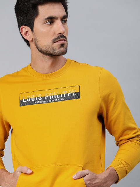 

Louis Philippe Sport Men Yellow Printed Sweatshirt