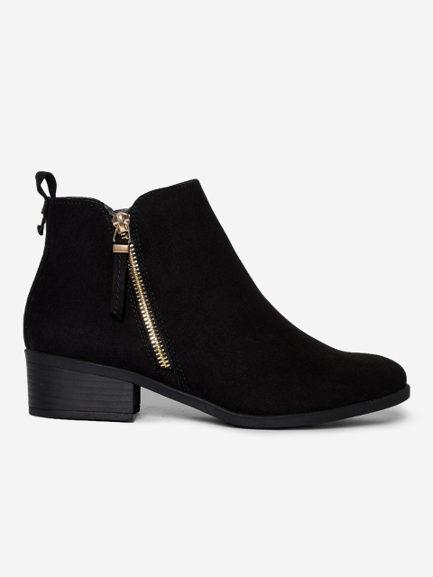

DOROTHY PERKINS Women Black Solid Flat Boots